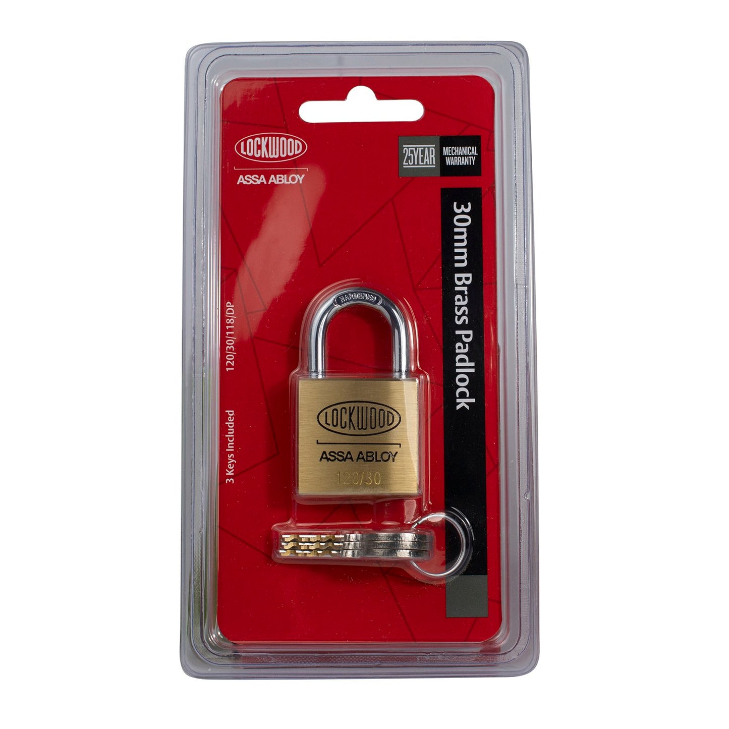 Lockwood Brass Padlock - 30mm