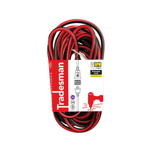 HPM Extra Heavy Duty Tradesman Extension Lead 10m 1.5mm² 10A 3 Core