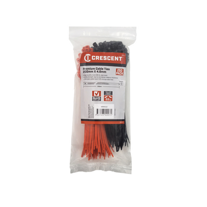 Crescent Halloween Cable Ties - 200 x 4.6mm - 250 Pack