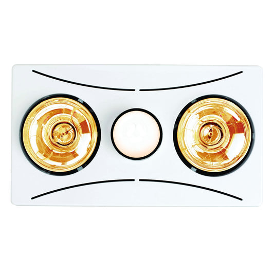 HPM 3-in-1 2-Lamp Instant Heat Ducted Bathroom Heater