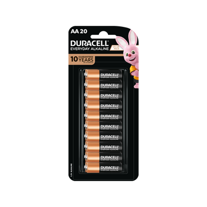 Duracell Everyday Alkaline AA Battery - 20 Pack