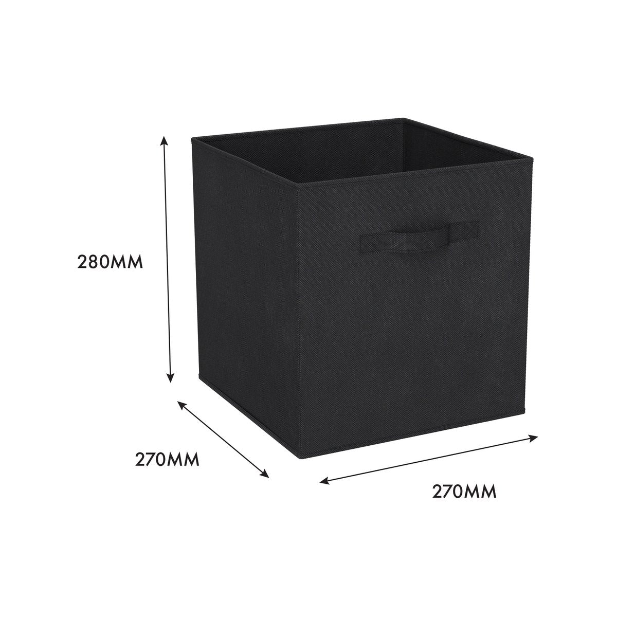 Flexi Storage Clever Cube 270mm Fabric Insert Black - Compact - Sturdy