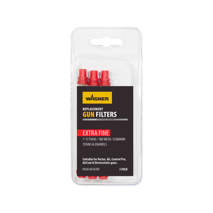 Wagner Red Spray Gun Filters - Size 10-11 - 3 Pack