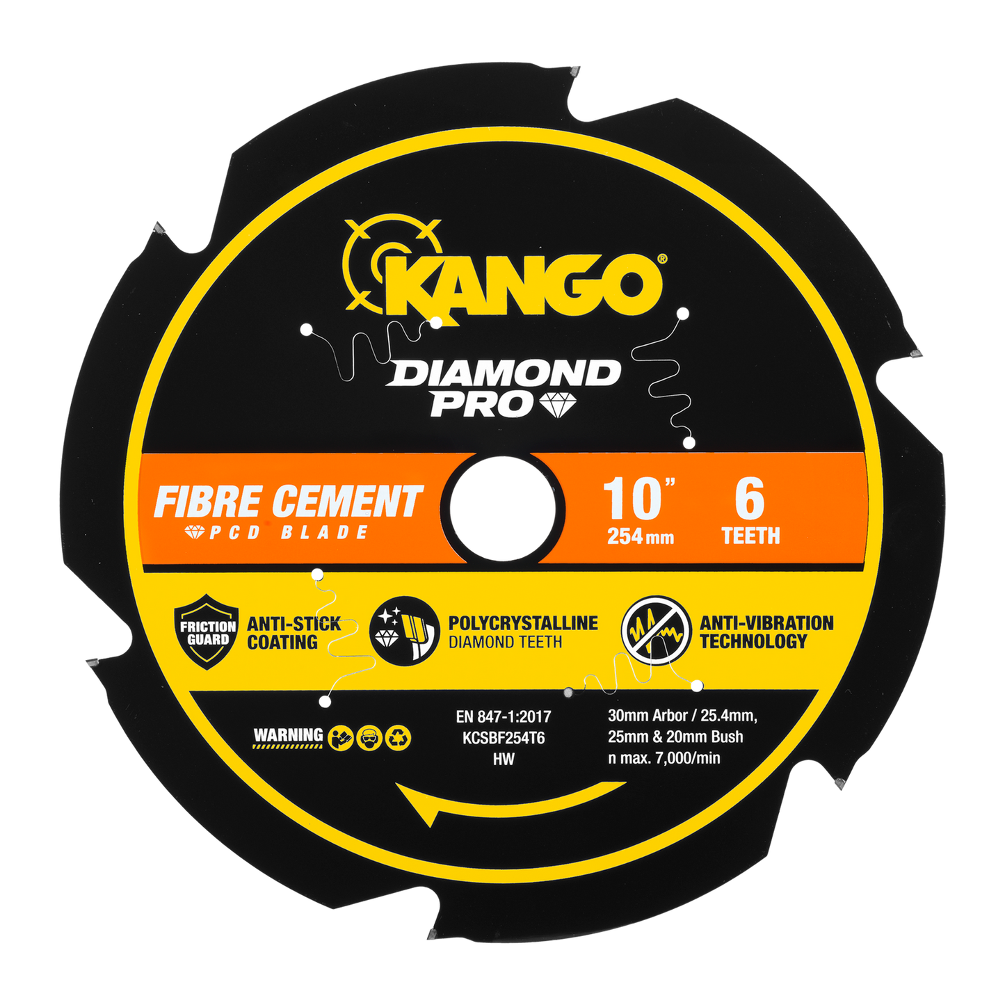 Kango Diamond Pro Fibre Cement Mitre Saw Blade - 254mm - 6T