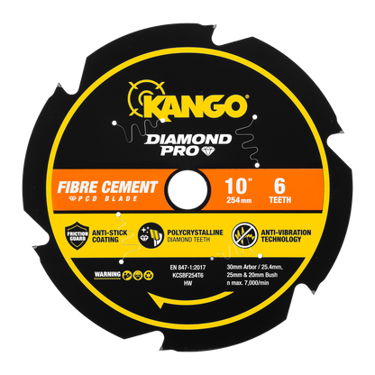 Kango Diamond Pro Fibre Cement Mitre Saw Blade - 254mm - 6T