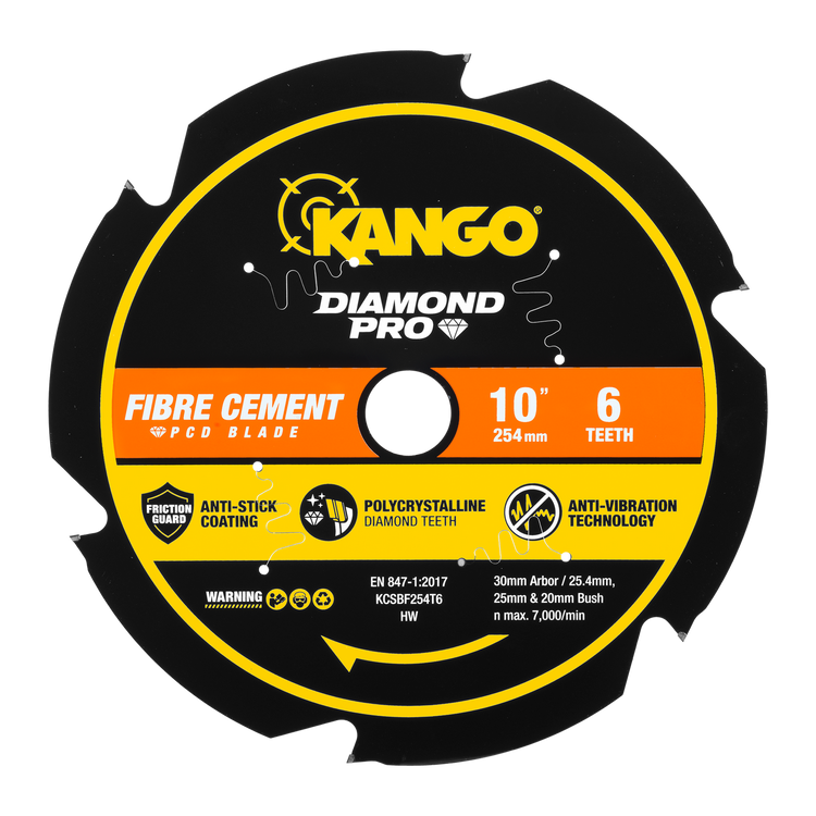Kango 254mm 6t Diamond Pro Fibre Cement Mitre Saw Blade