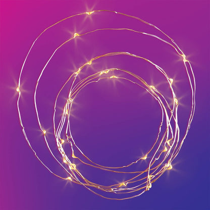 Lytworx 100 Warm White LED Lights - 9.85m Copper Wire - Flexible - Ambient
