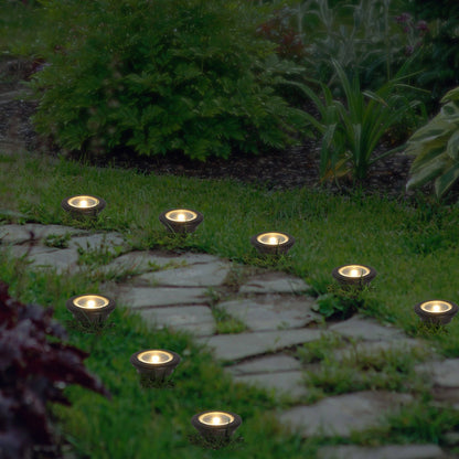 Click Orb LED Disc Light - 70mm - Black - 8 Pack