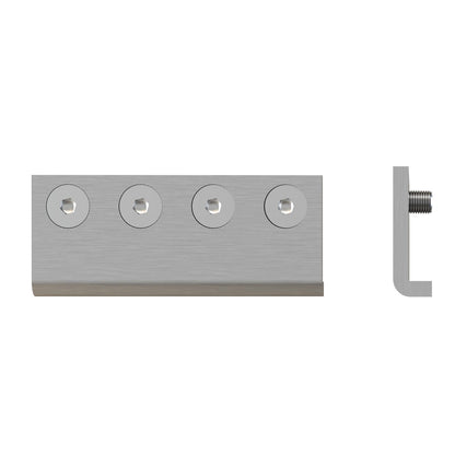 Rolltrak Satin Nickel Barn Door Track Joiner - 9 x 32 x 80mm