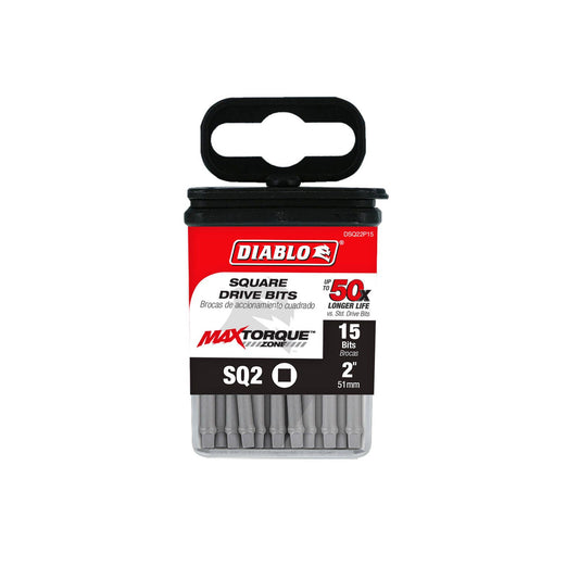 Diablo Power Bit SQ2 - 2" - 15 Pack