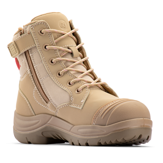 Bata Industrials Women's Sand Luna Side Zip Safety Boot - US 9