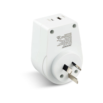Jackson Inbound Slim USB A & C Travel Adaptor - Eu, Usa & More