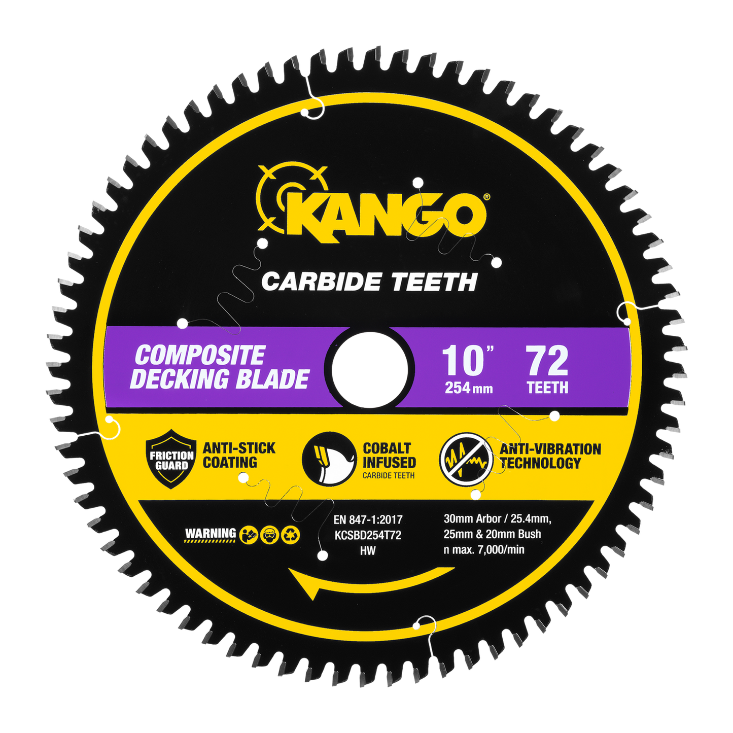 Kango Composite Decking Mitre Saw Blade - 254mm - 72T