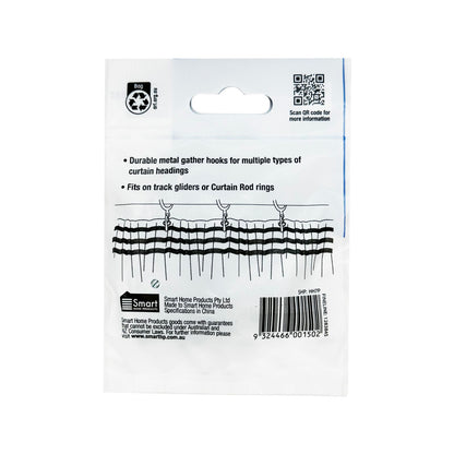Windoware Gathering Curtain Hooks - 25mm - 25 Pack