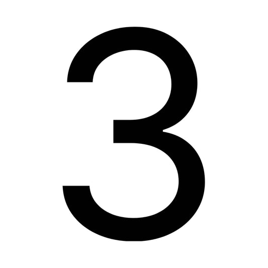 Numero Black Vinyl Transfer 3 - 43 x 65mm