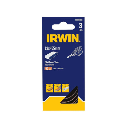 Irwin Powerfile Belt - 13mm - 40 Grit - 3 Pack