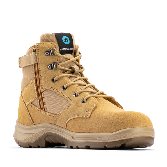 Bata Industrials Men's Wheat Bobcat Zip Side Safety Boot - UK Size 10