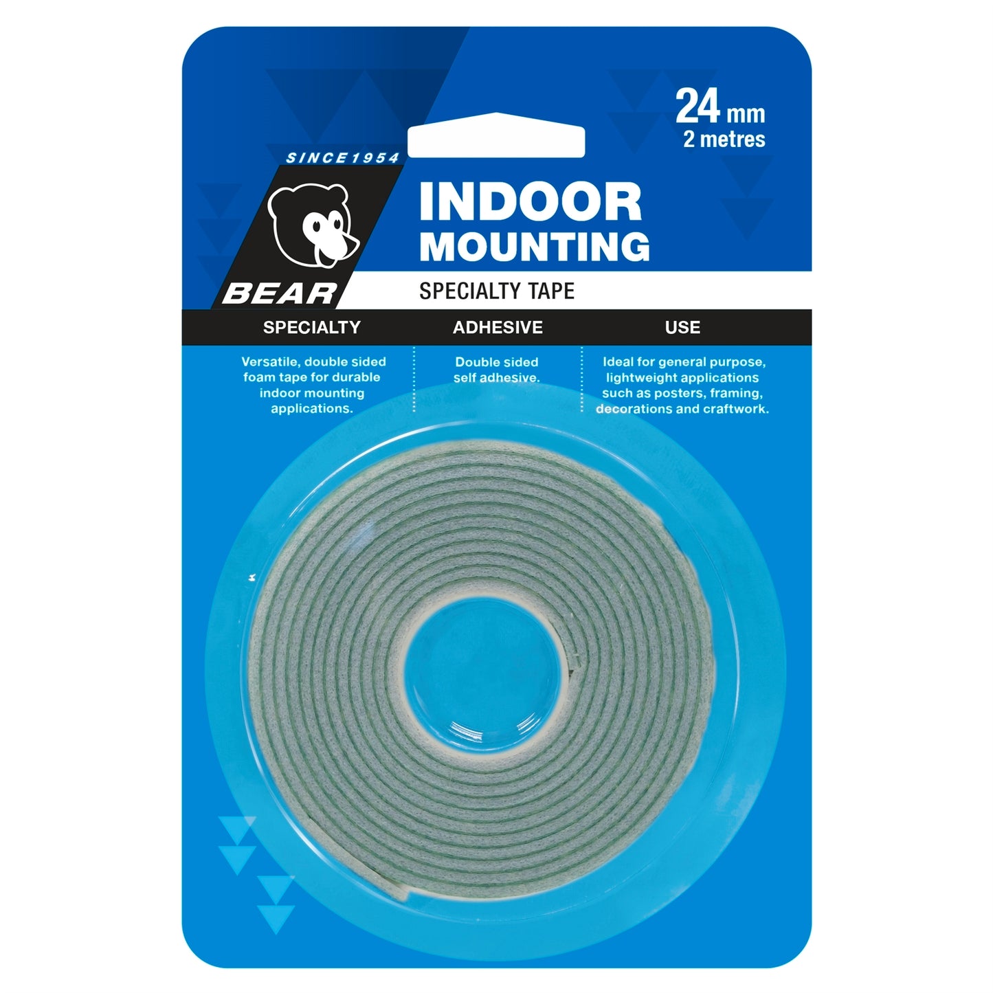 Bear 24mm x 2m Indoor Mounting Specialty Tape