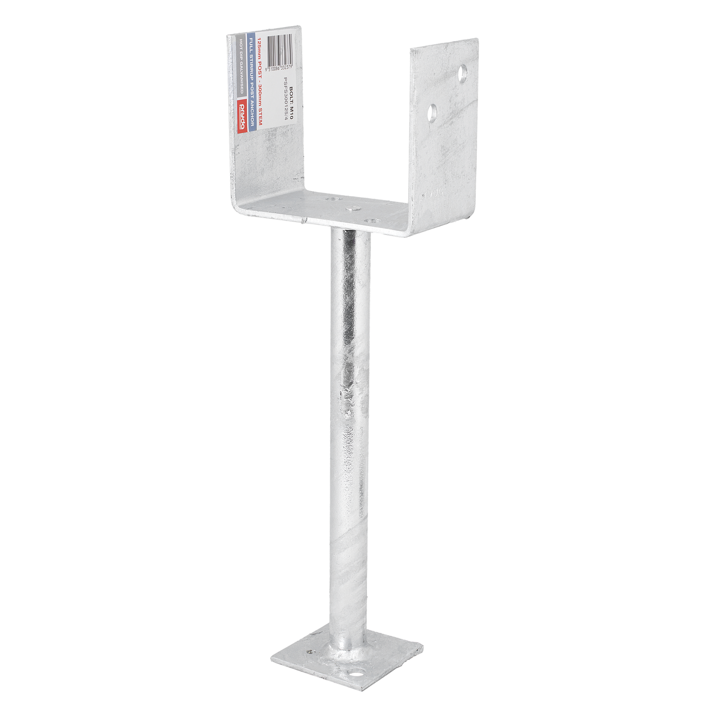 Pryda Full Stirrup Post Anchor - 300 x 125mm M10