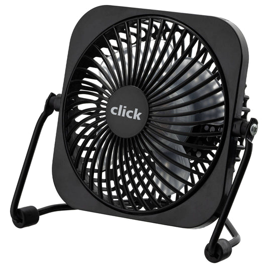 Click USB Desk Fan - 10cm - Black