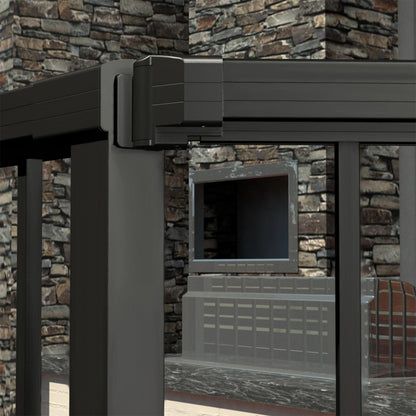 Peak Aluminium Deck Balustrade Horizontal Angle Bracket Kit - 45 x 102 x 63mm - Black