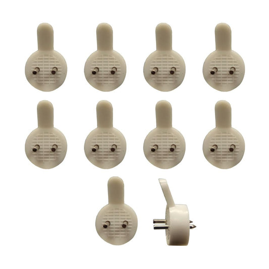 Everhang Picture Hanging Utility Hook - 47mm x 120mm - ABS Plastic - Easy Install - 10 Pack