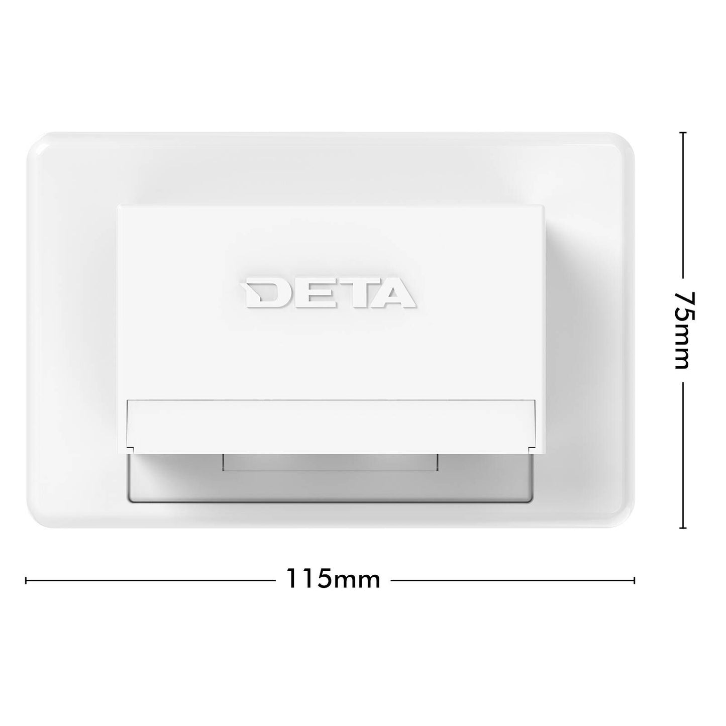 Deta Entertainment Wall Plate - 3 Gang - 35 x 210 x 115mm - White