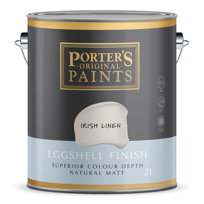 Porter's Washable Paint - 2L - Irish Linen - Eggshell