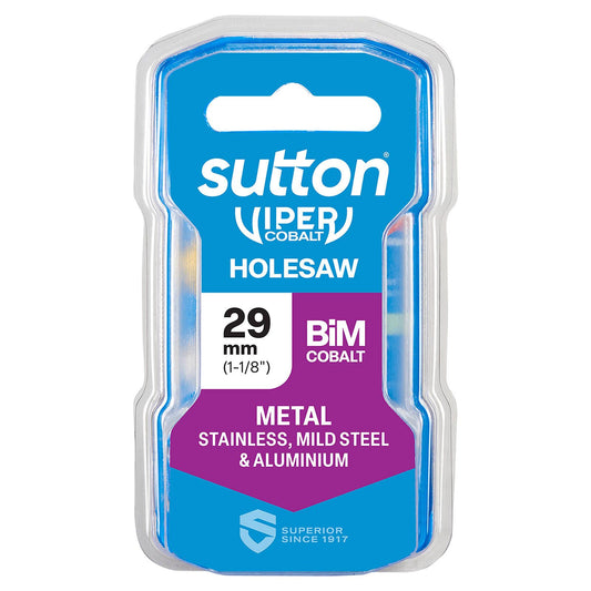 Sutton Tools Viper Cobalt Bi Metal Holesaw - 29mm