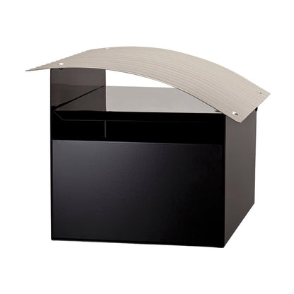 Sandleford Ripple Letterbox - 210 x 180 x 290mm - Black/Silver