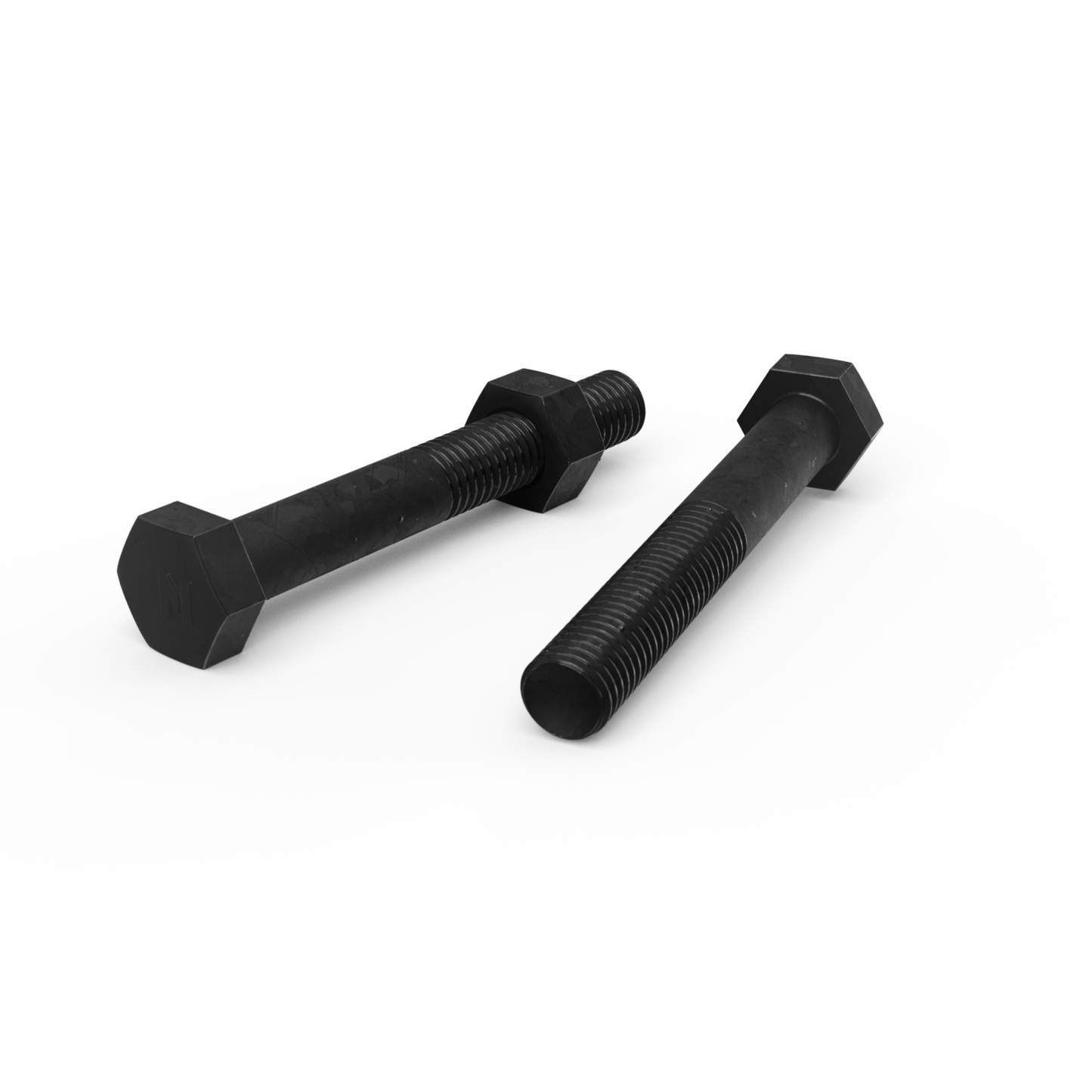 Zenith M10 x 75mm Hot Dipped Galvanised Black Hex Head Bolts & Nuts - 25 Pack
