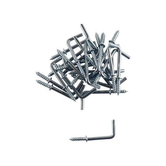 Everhang Square Hook - 50mm - Zinc Plated - Light Duty - 25 Pack