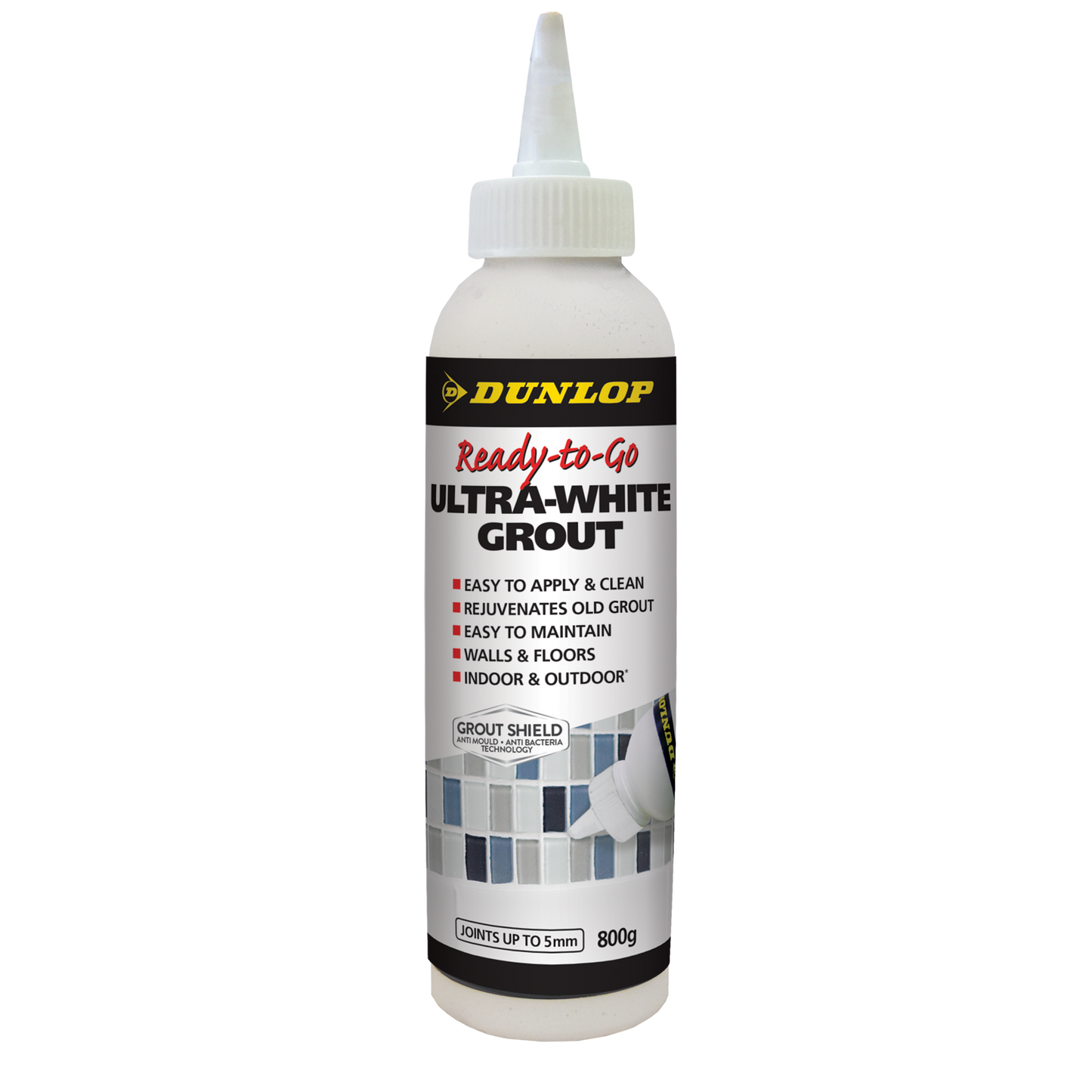 Dunlop Ready-to-Go Grout - 800g - Ultra White
