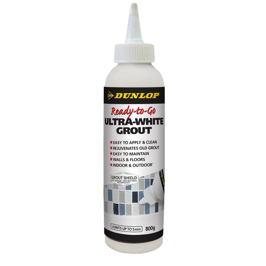 Dunlop Ready-to-Go Grout - 800g - Ultra White