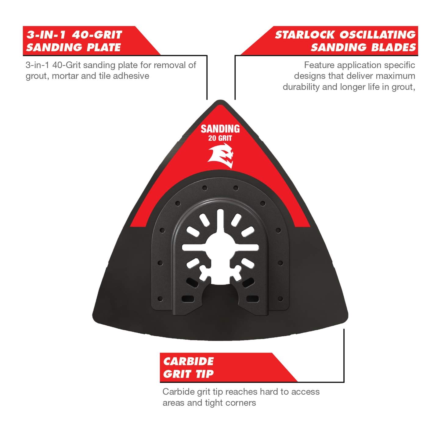 Diablo Starlock Carbide Grit Multi Tool Blade - 70mm