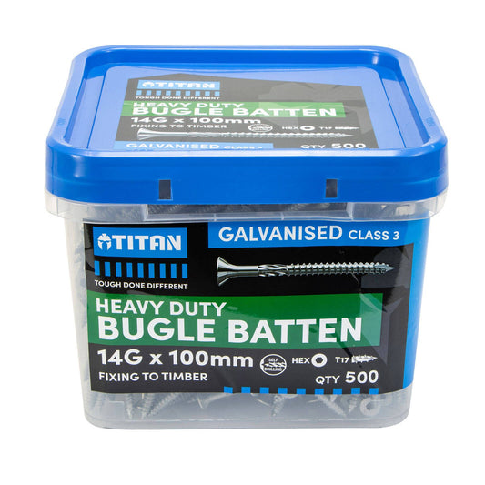 Titan Gal Bugle Batten Screw - 14g x 100mm - 500 Pack