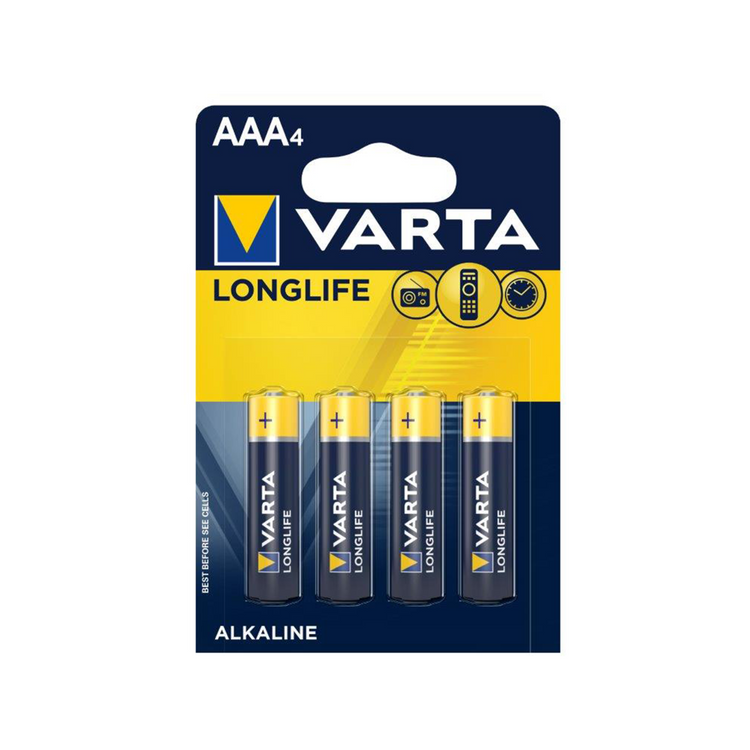 Varta LongLife AAA Alkaline Batteries - 4 Pack