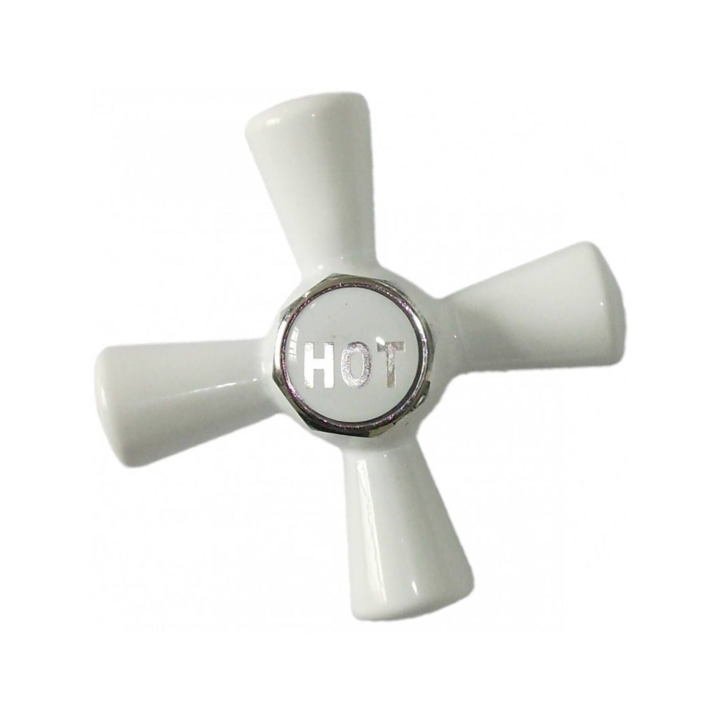 Shaw Mason White Easy Clean Cross Tap Handle - 112 x 179mm - Pair