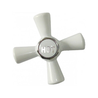 Shaw Mason White Easy Clean Cross Tap Handle - 112 x 179mm - Pair
