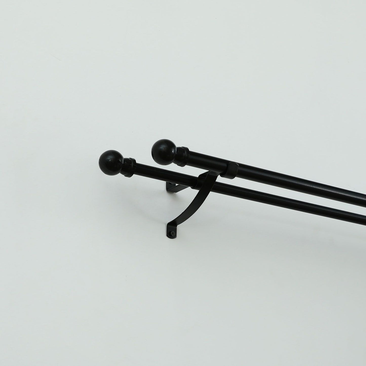 Windoware Curtain Rod Brackets - 127mm - Black - 2 Pack