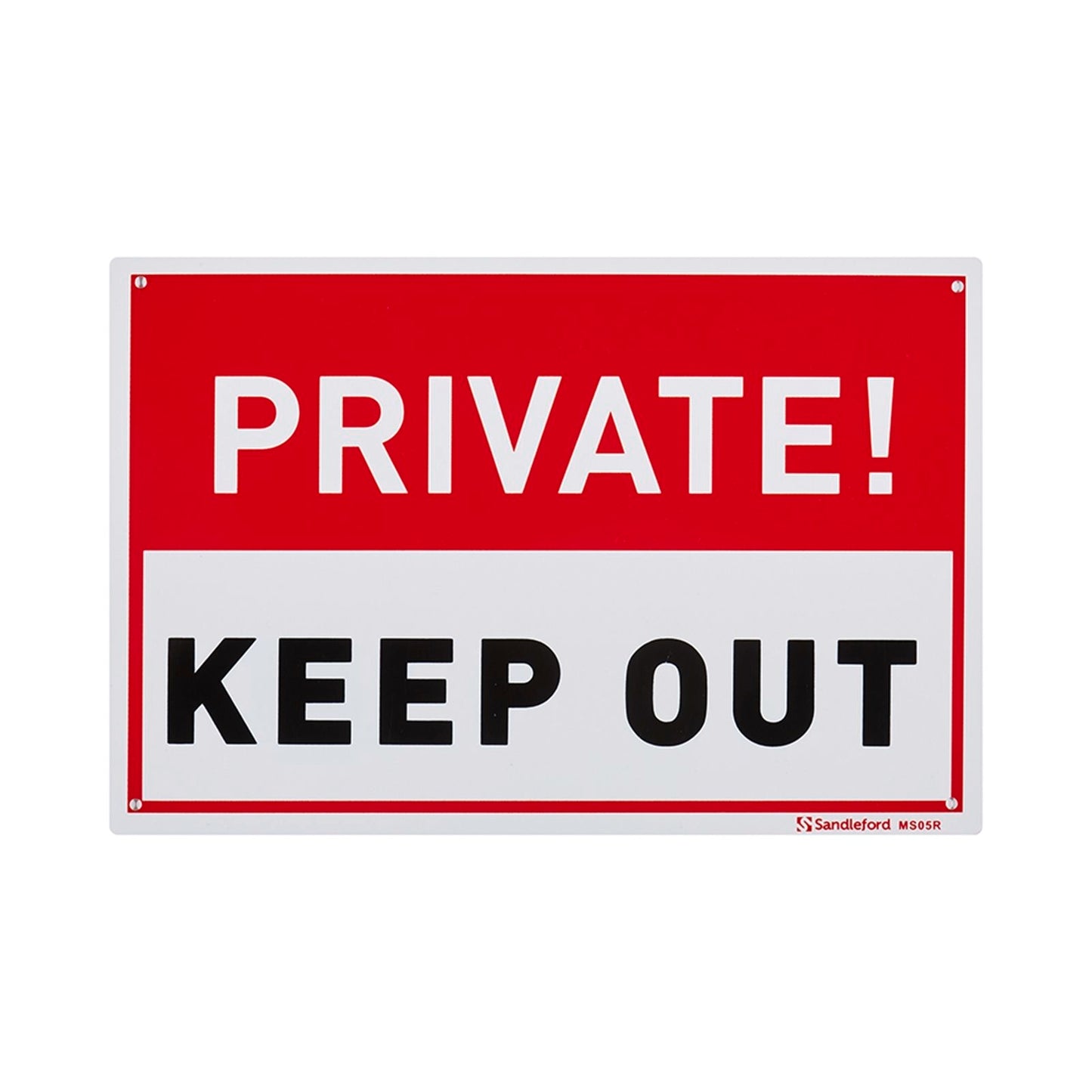 Sandleford Plastic Private Keep Out Sign - 300 x 200mm