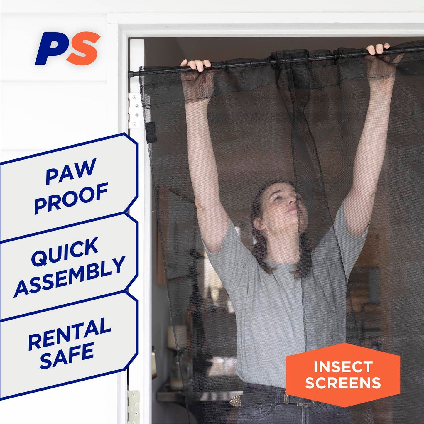 Permastik Pressure Mounted Door Curtain - 2.04 x 1m