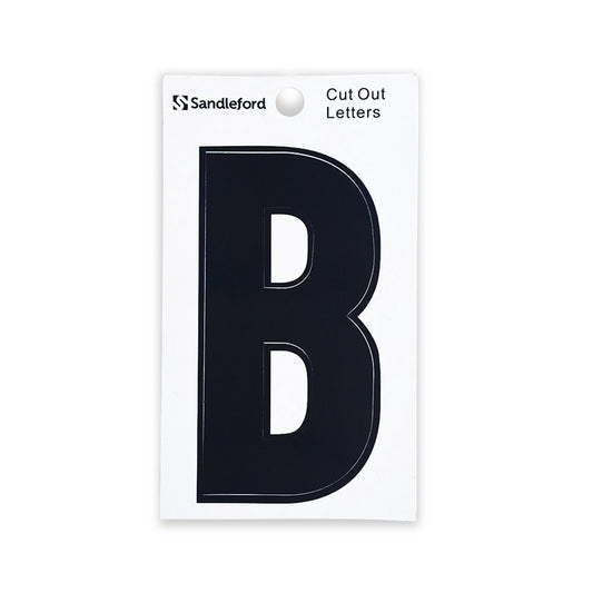 Sandleford Black Self Adhesive House Letter B - 85mm