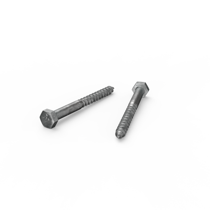 Zenith Hot Dip Galvanised Hex Head Coach Screws - M6 x 65mm - 25 Pack