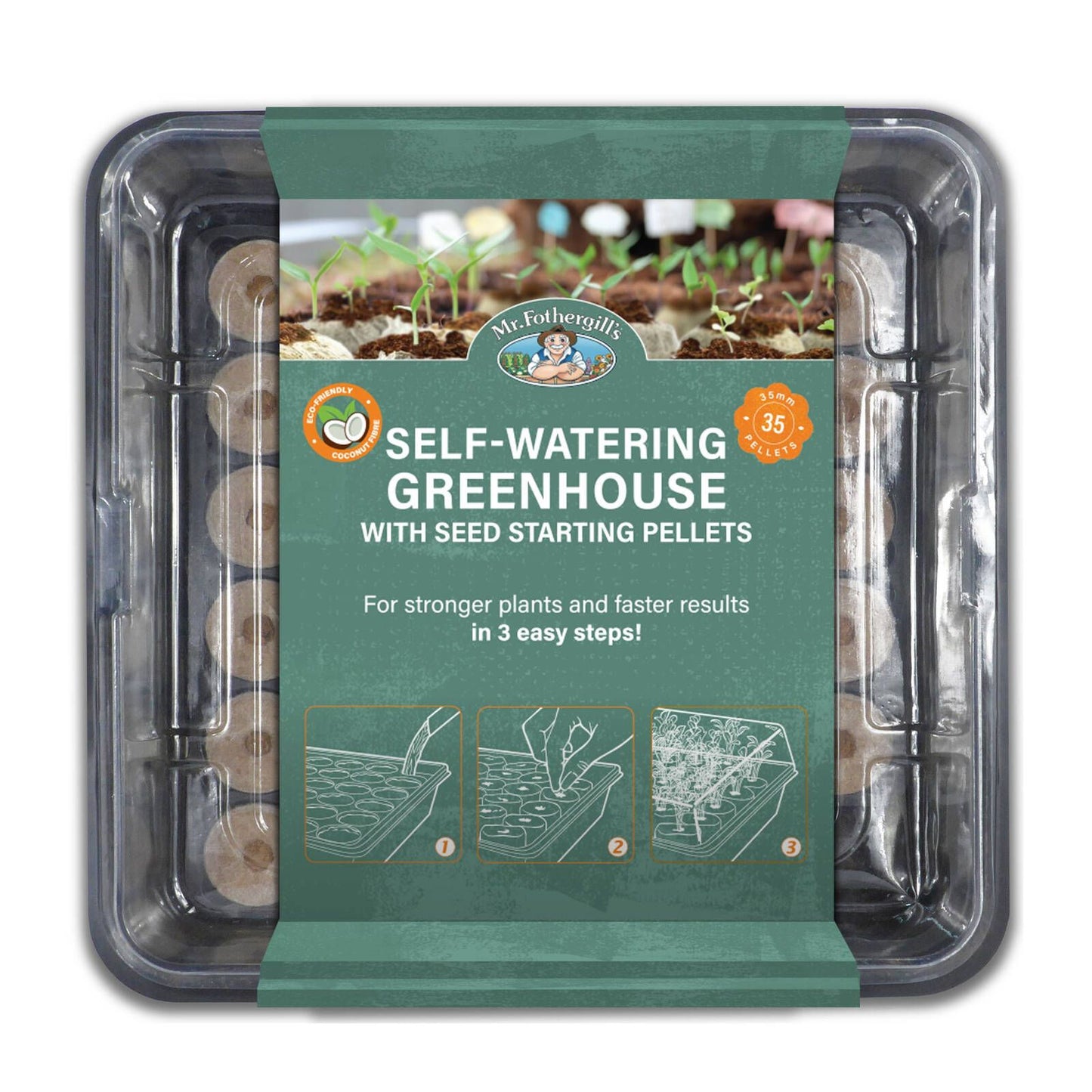 Mr Fothergill's 35 Cell Self-Watering Coco Fibre Propagation Greenhouse