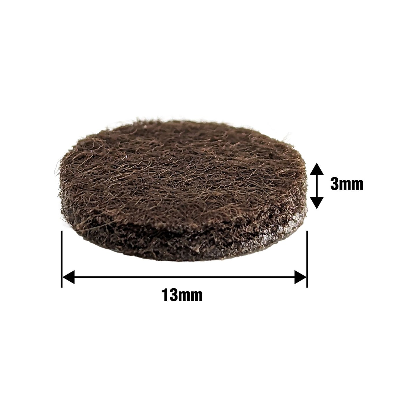 Surface Gard Round Felt Floor Protection - 13mm - 24 Pack - Brown