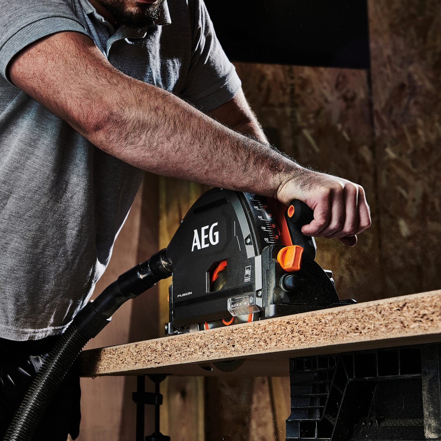 AEG Fusion Track Saw - 18V - 165mm - Skin Only