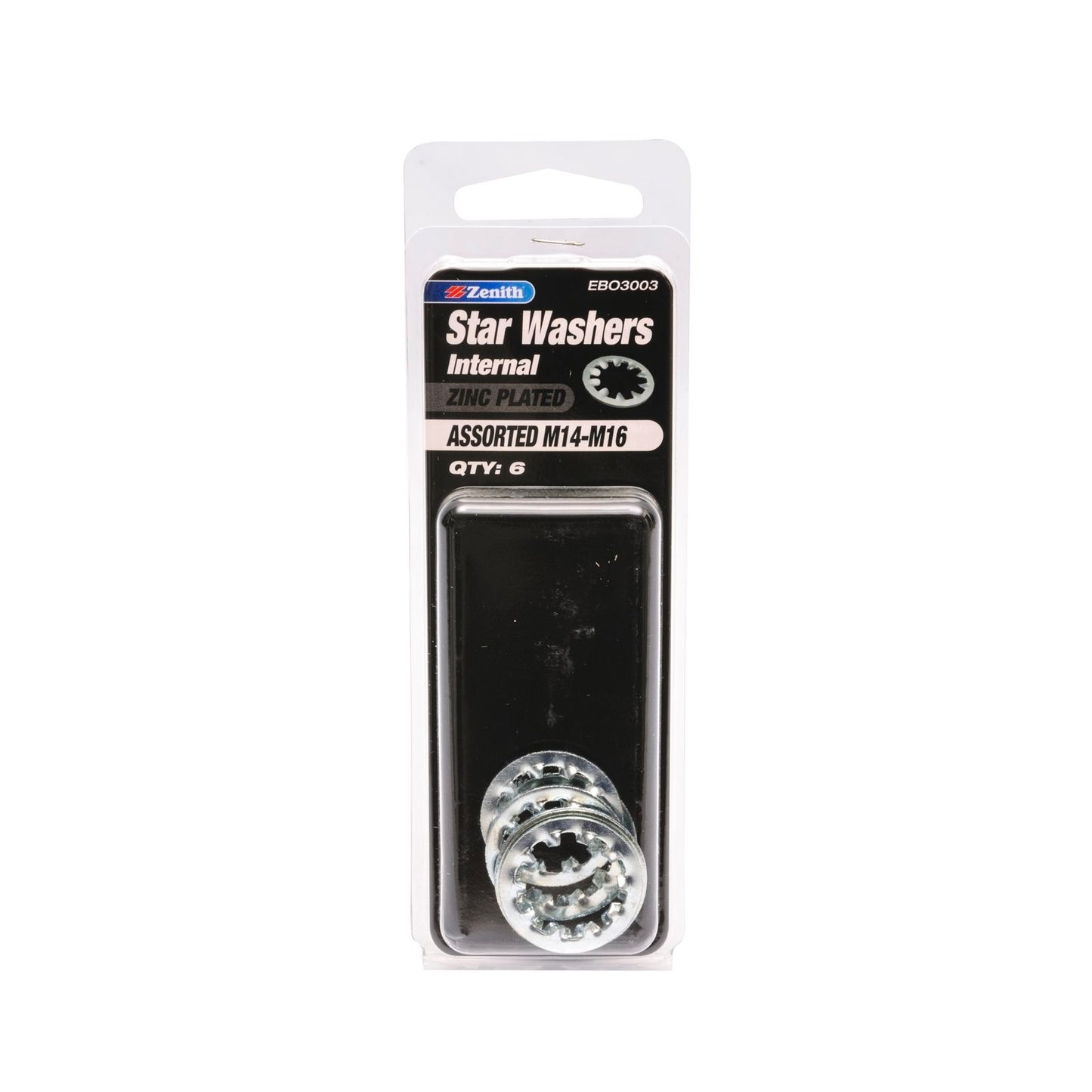 Zenith Zinc Plated Internal Star Washer - M14-M16 - 6 Pack