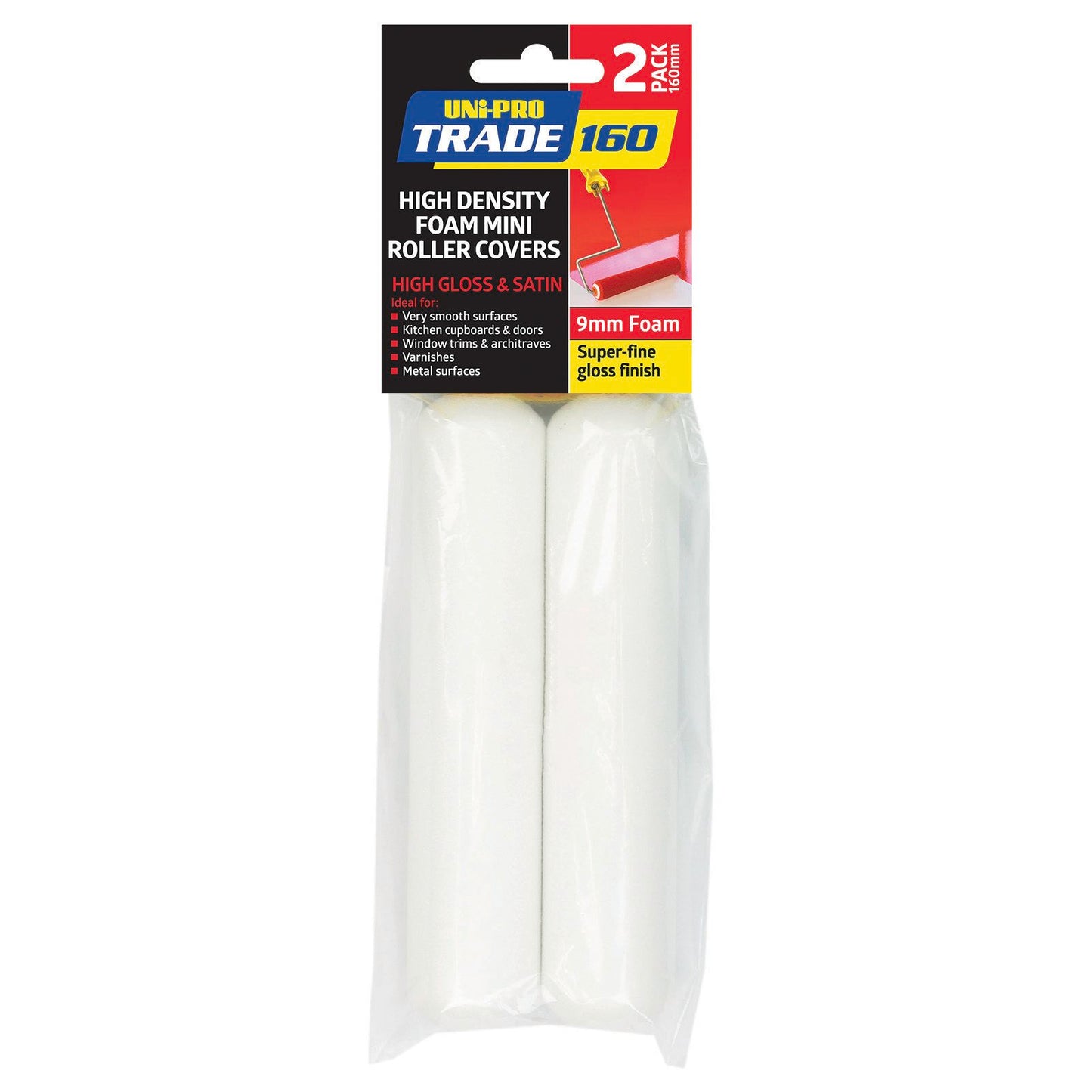 UNi-PRO Trade Foam Roller Cover - 160mm - 2 Pack
