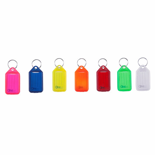 Key Essentials Key Tags - 70mm x 30mm - Plastic - Assorted Colours